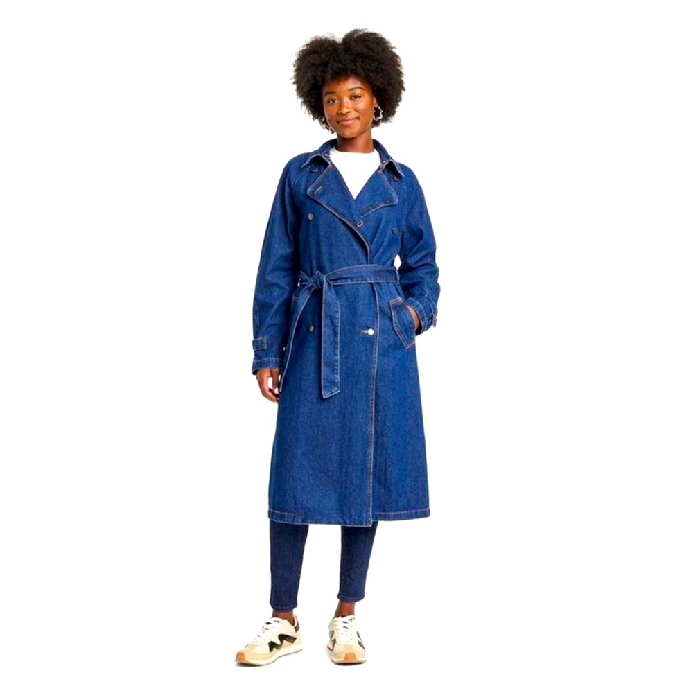 NWT Universal Thread Denim Trench Coat. Size: XS. Excellent condition 💙 - Picture 2 of 15